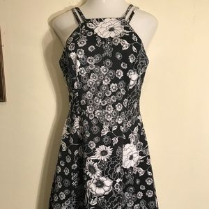 Guess Los Angeles Strap Dress Size 12 Black White